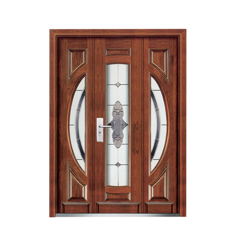 Armored Door with A Glass Painted Garden